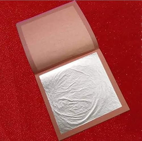 GOLD LEAF COMPANY .Silver FOIL VARAK FOILS 50pcs King Size 6×4 INCHES for Sweets Decoration,Cake Baking,Chocolate,SERUMS,AYURVEDIC MADICINE,SUPARI VARAK,Beauty FACE Kits,Painting Art Crafts ETC
