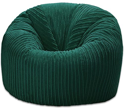 Beautiful Beanbags - Jumbo Cord Beanbag Lounger Chair - Teal | Plush Jumbo Cord Finish, Great as a Recliner
