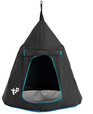 TP Toys UFO Swing Seat Black With Mesh Window. Den Floor Is Constructed Of Durable Plastic Mesh For Ventilation And Drainage. Best Place For Kids To Hang About - Suitable For 3+ Years.