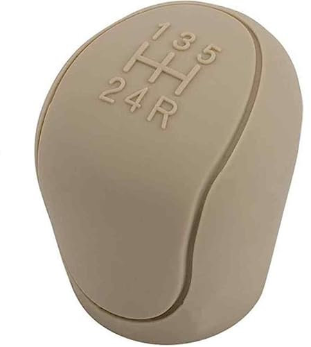 AUTOZOCO Funda Pomo Cambios Marcha Coche Antideslizante Negro, Cubierta de Perilla de palanca de Marchas, protector de pomo adherente, Funda de palanca de cambios, Silicona, Universal, 5 marchas