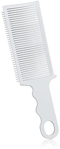 Peigne de Barbier, Professional Peignes de Coupe de Cheveux Antistatique Résistant à la Chaleur Peigne de Coupe Barbier Blending Fade Peigne pour Hommes Salon Outils de Coiffage (Blanc)