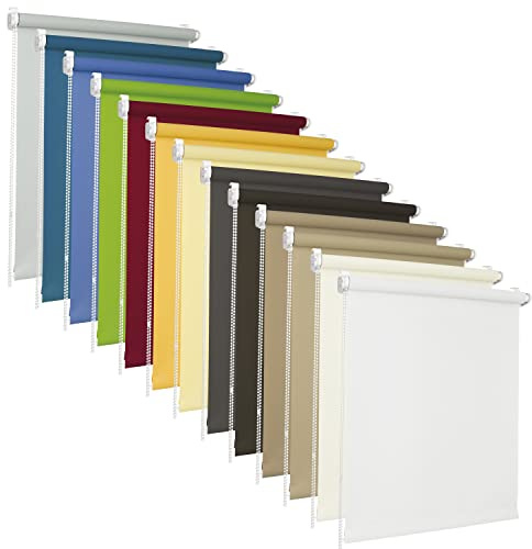 ROLLMAXXX Rollo ohne Bohren 90 x 150 cm Stoffmaß Creme