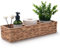 Cesto di Carta Igienica con 3 Scomparti Cestino Vimini Portaoggetti Bagno Stoccaggio Tampone Giacinto d'Acqua Rettangolare (Grande Scomparto 42cm x 14cm x 9cm)