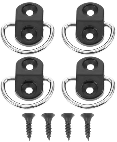 OUNONA Ganchos Para Maletero De Coche 4 Uds Anillos De Amarre Soporte Para Red De Carga Fácil Instalación Para Organizar Baúl Y Equipaje