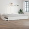 IKAYAA Bett 180 x 200 cm mit Stauraum Holzbett mit Schubladen stauraumbett 180 x 200 cm Holzbett 180 x 200 cm Betten mit Bettkasten Einzelbett Kiefer Weiß Type-1