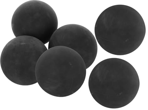 DECORNIJIA 6 Pezzi 6 Palline da Squash Professionali in Gomma Nera Rimbalzanti per Allenamento di Reazione e Racquetball, Palline Morbide Piccole per Uso Interno ed Esterno, Attrezzatura