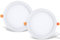 LVWIT 2x 25W Ultra slim LED encastré, remplace l'halogène 150W, Plafonnier rond avec driver, Blanc Neutre 4000K 2250Lm, AC 230V, downlight/spots encastrés/spots encastrés (lot de 2)