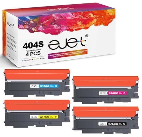 ejet CLT-P404C CLT-K404S Toner Kompatibel für Samsung CLT-404S C404S Y404S M404S für Xpress SL C480W C480FW C430W C480 C430 C480FN C48X C43X Series (Schwarz Cyan Gelb Magenta, 4er-Pack)