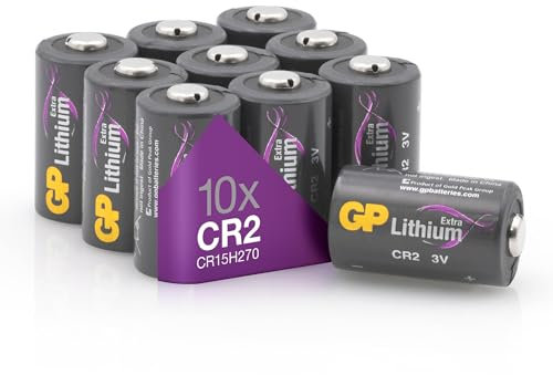 GP Extra CR2 Batterie 3 Volt Lithium | 10 Stück Batterie CR2 3V (CR15H270, DLCR2) für Smart Home, Digitalkameras, Rauchmelder, Taschenlampen, Laserpointer und vieles mehr