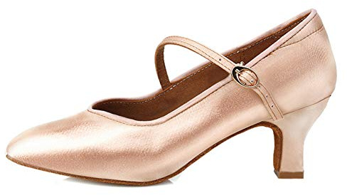 JUODVMP Donna Latino Standard Scarpe da Ballo Professionale Moderne Scarpe da Ballo Raso Adulto Valzer Tango Sala da Ballo 6,5 cm Modello WX138,EU 38
