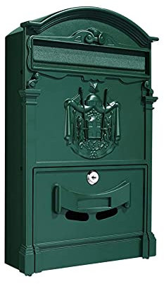 Kippen 10005CV - Boîte aux lettres modèle REGIUS de couleur verte. Dimensions : 410 x 260 x 90 mm.