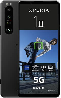 Sony Xperia 1 III, Smartphone Android, Téléphone Portable 5G, Ecran 6.5 21:9 CinemaWide 4K HDR OLED 120Hz - 4 objectifs ZEISS T* Noir, Version FR