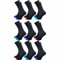 GAWILO Venensocken für Damen (9 Paar) | Ohne Gummibund & ohne drückende Naht | Socken mit Komfortbund | Weich & bequem (farbig 3, 39-42)