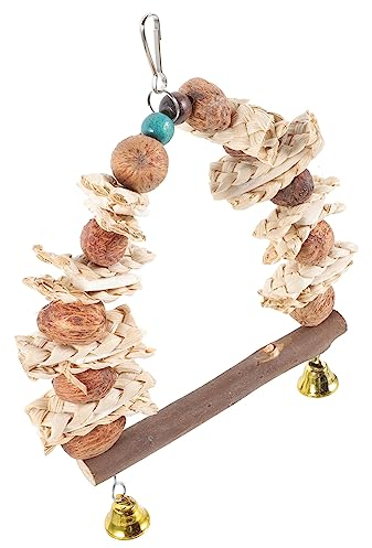 POPETPOP Giocattolo Per Pappagalli in Osso Di Seppia Naturale Giocattolo Da Appendere Per Masticare e Rilassare Uccelli Domestici Resistente Ai Morsi Usura Calcio e Minerali Per Salute