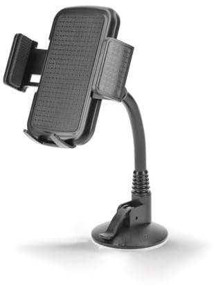 CarStyling-Shop Universal Handyhalterung mit Schwanenhals 20cm und Saugfuß, für Handys/Smartphones von Breite 50-92 mm kompatibel zu Allen 4-Krallen Systemen