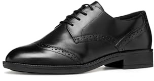 Geox Donna D Jaylon 2 Oxford, Nero, 38,5 EU, Nero, 38.5 EU