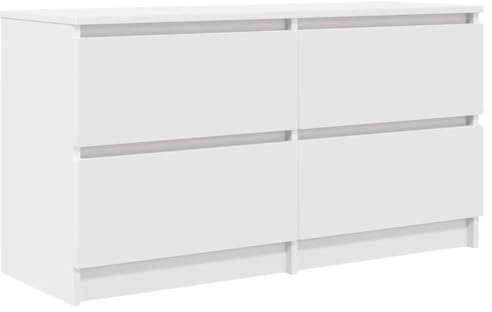 vidaXL TV-Schrank Weiß 100x35x54 cm Holzwerkstoff, TV-Möbel, TV-Board, TV-Sideboard, TV-Ständer, TV-Bank, Fernsehschrank, Fernsehtisch, Fernsehmöbel