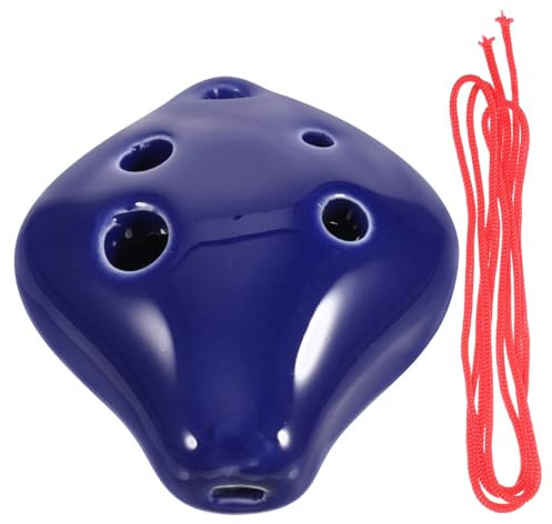 CATIEBYE Kleine Tragbare Okarina Aus Keramik Musik-instrument Für Anfänger Und Junge Mädchen Dur Smooth Für Musikliebhaber Mit Lanyard
