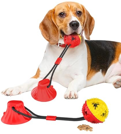 Coolplay Suction Cup Tug of War Toy for Aggressive Chewers, Interactive Treat Dispensing Rope Toy, Dog Enrichment Toys