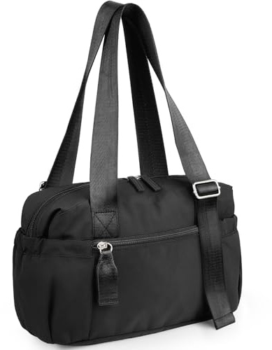 Vorspack Mini Gym Bag, Duffel Bag with Wet Pocket for Yoga Travel, Black