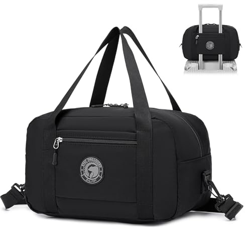 SPAHER Pequeño Bolsas de Viaje 35x20x20cm Ryanair Equipaje de Mano Cabina Plegable Bolsa de Deportiva Gym Vuelo con Bolsillo Húmedo Bolso Equipaje Impermeable Mujer Hombres Travel Cabin Duffle Bag