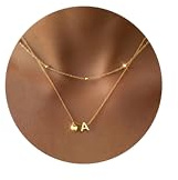 LOLIAS Collar Inicial Corazón Oro Collar Letra Corazón para Mujer Collar Nombre Oro Acero Inoxidable Colgante Letra Corazón Pequeño Collar Personalizado Regalos para Mujeres Niñas