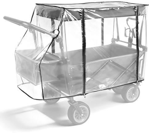LPZMPZ Universal Rullvagn Regnskydd 115 X 51 X 75 cm Transparent Regnskydd för Regnpanna Vikbar Rullvagn Campingvagn Handvagn Universal Barn