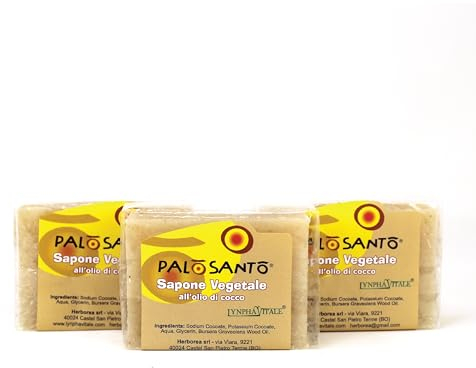 Seife von Kit Lenitive PALO SANTO CONF. Von 3 PZ - Tonisches Antientzündliches Antiseptikum Reinigungs Erregen Linderungsmittel