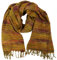 GURU SHOP Weicher Goa Schal/Stola, Schultertuch, Flauschige Decke- Senf, Herren/Damen, Gelb, Synthetisch