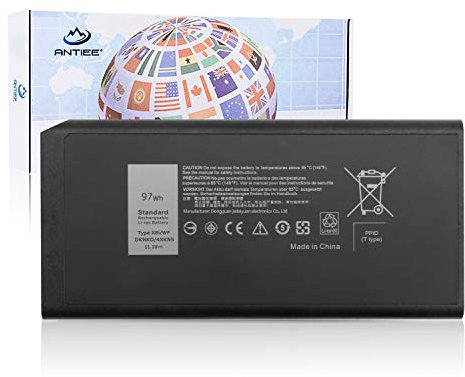 ANTIEE 97Wh X8VWF Laptop Batteria per Dell Latitude 14 Rugged 5404 5414 E5404 7404 7414 E7404 Rugged Extreme Series Notebook VCWGN YGV51 CJ2K1 5XT3V XN4KN XRJDF 453-BBBE 4XKN5 11.1V 9Cell