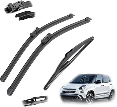 DHWUIASF 26 + 15 + 11 Tergicristallo per Fiat 500L 2012 2013 2014 2015 2016 2017 2018 2019 2020 Anteriore Posteriore Tergicristallo Lame Parabrezza Finestra Cutter Accessori