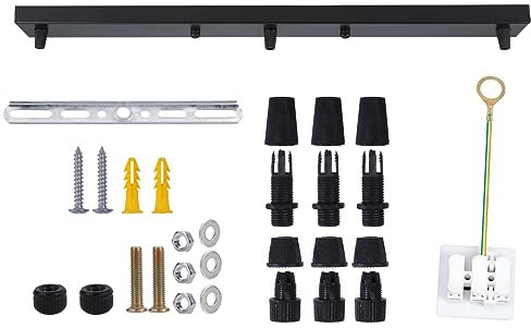 PETITES ECREVISSES Rosone Lampadario in Metallo Lampada a Baldacchino 3 Luci Rosones per Lampadario da Soffitto Fissaggio Plafoniera tutti gli accessori di montaggio