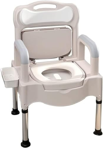Sedia Comoda WC Per Anziani, Sedia Da Doccia Altezza Regolabile Sedia Da Toilette Sgabello Per Sedie A Rotelle Da Bagno Sedia Multifunzione WC Per Disabili E Anziani Sedia WC