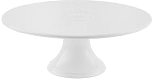 Sallys Tortenständer Weiß 26,5 cm - Runde Tortenplatte mit Fuß aus Keramik - Servierplatte Stapelbar zur Etagere - Kuchenständer für Torten, Cupcakes & mehr