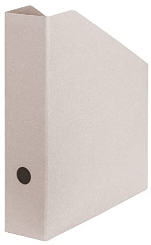 Original Falken 20er Pack Stehsammler Pure Raw. Made in Germany. Grauer Zeitschriftensammler aus unbehandeltem Karton für DIN A4/C4 7,5 cm breit genietet, Öko Stehsammler, Griffloch, FSC