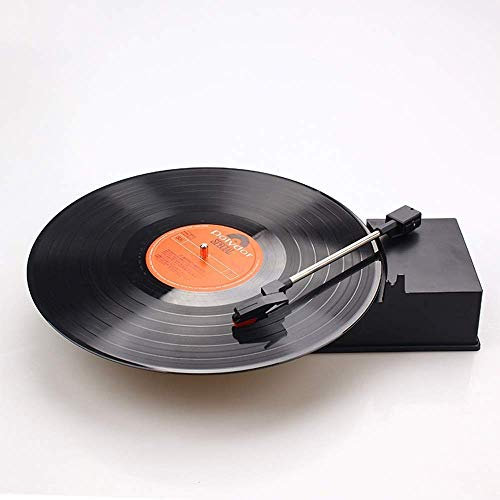Vinylspelare vintage, mini retro skivspelare med för skivor mini stöder Bluetooth-uppspelning med 2-växlad vinyl grammofon