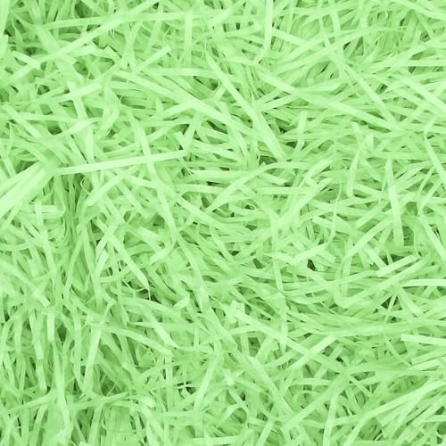 200g Riempimento di Rafia per Cesto Regalo Triturato Riempimento di Carta Regalo per Riempimento di Cesto Regalo e Incarto Regalo per Decorazioni di Scatole Regalo (Verde Chiaro)