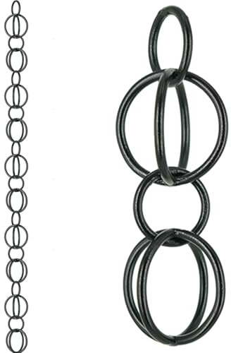 Chaîne de pluie d'extérieur en aluminium de 2 m avec adaptateur de gouttière et récupérateur de bec de descente, fontaine noire pour drainage d'avant-toit, décoration extérieure élégante