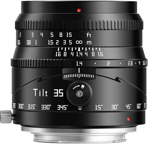 TTArtisan 35mm F1.4 Tilt Lens Large Aperture APS-C Manual Lens Compatible with Sony E-Mount Mirrorless Cameras a7 a7II a7III a7R a7RII a7RIII a7RIV a7S a7SII a9 a7C (Sony E Mount)