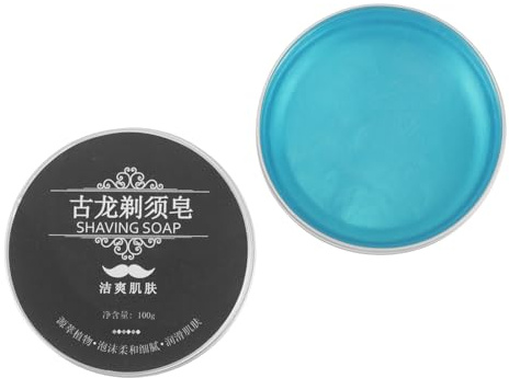 GANAZONO Sapone da Barba Uomo Delicato per Pelle Formula in Pasta, Portatile la Rasatura in Viaggio e Cura della Barba a Casa