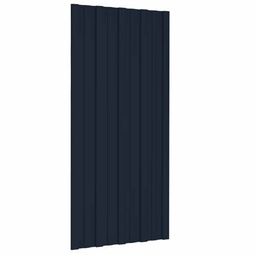 Sophrelle Panel de Techo 12 pcs Antracita 100 x 45 cm Acero galvanizado Antracita,42047125