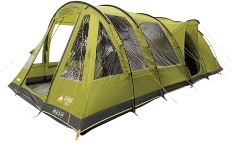 Vango Icarus 700XL Deluxe 7 Man Family Tent, 7 Person, Tunnel Style, 4000mm HH Polyester Flysheet, AirZone Ventilation, Two Bedrooms, Sewn-In Groundsheet