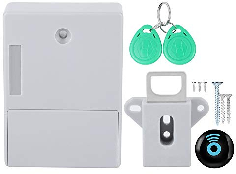 MOUMOUTEN Digital Lock, Electronic Cabinet Lock Without Hole Smart NFC Drawer Locks Set for Wooden Cabinet Cupboard Pantry Furniture