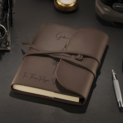 Antony Olivier Personalised Real Leather Journal | A5 Writing Notebook and Travel Diary | Unlined Premium Quality Paper | Refillable | for Men, Women, Students | Classic Vintage Brown - (21 x 16 cm)