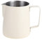 ALXBSONE Milchaufschäumkrug, 350 ml, verdickter 304 Edelstahl Kaffee ziehen Tasse Milch schäumende Tasse, Espresso Kaffee dampfenden Topf, Milchkännchen Krüge(Weiß)