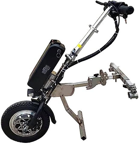 CLOXKS UmrüStsatz FüR Elektrorollstuhlbefestigung Mit Led-Doppelperle-Frontlicht, Reichweite 90km, 3-Gang-Einstellung, Elektrisches Handbike FüR Behinderte,B