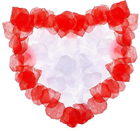 Alipis 2000 Pièces Pétale de Rose Bouquet pétales de Rose séchés Wedding Decorations Decoration Fete pétales de pour la Faux de Tissu de Soie Brillant