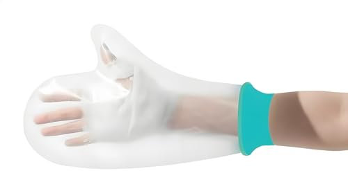 InteDesign Hand Cast Cover, Waterproof Cast Cover for Shower, Reusable Cast Protectors, Soft Comfortable Showering Protectors for Wrist, Finger, Arm, Bandages, Showering after Surgery (Hand)