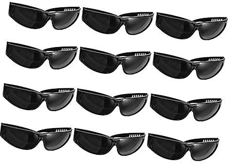 Tofficu 12 Pièces Lunettes De Soudage Protecteur Adulte Loupes De Sécurité De L'objectif Noir Soudeur Des Lunettes Pour Le Travail Souder Lentille En Polycarbonate Black