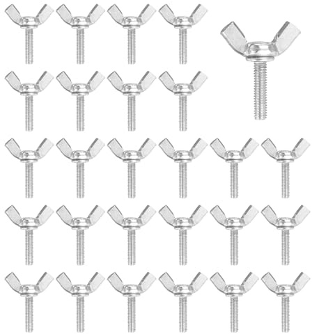 MECCANIXITY 40 Pcs M4x16mm Wing Butterfly Screw Bolts, Carbon Steel Zinc Plated Wing Bolt Thumb Hand Screws Fasteners for Home, Machine, Electronic Equipment